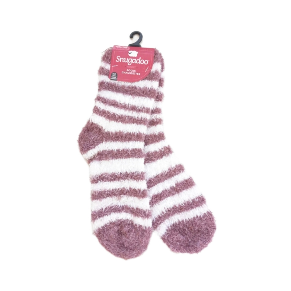 Snugadoo Lt. Maroon Women's Fuzzy Comfortable Super Soft Socks, One Size